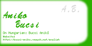 aniko bucsi business card